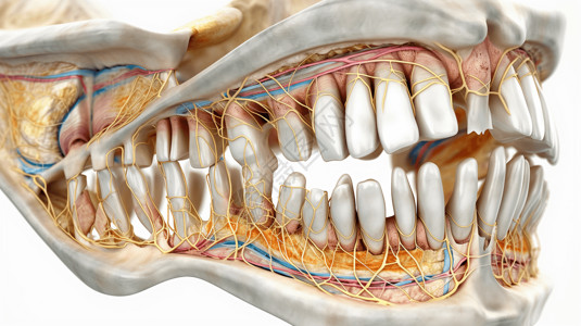 牙齿神经背景图片