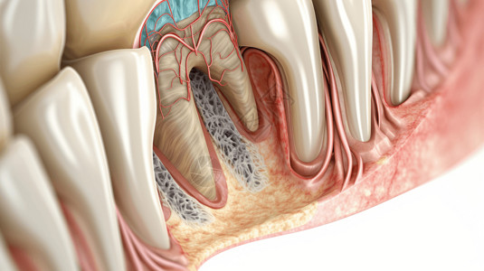 牙齿神经模型高清图片