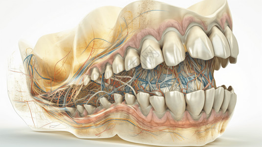 牙齿解刨口腔模型设计图片