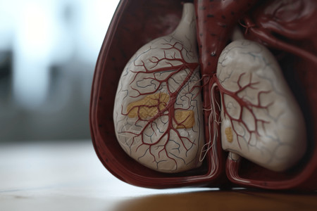 解剖背景下的肝脏图片