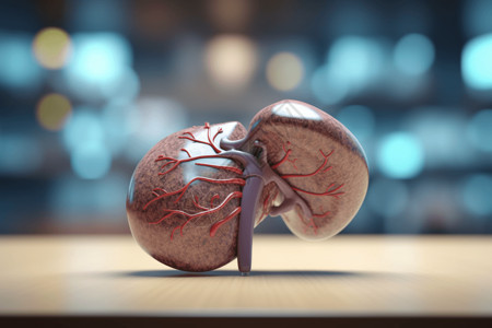 3D渲染肝脏模型背景图片