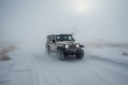 穿越暴风雪背景图片