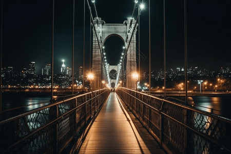 城市中的悬索桥设计图片
