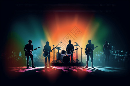 醒狮表演乐队演唱会设计图片