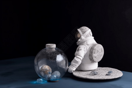 3D模型宇航员背景图片