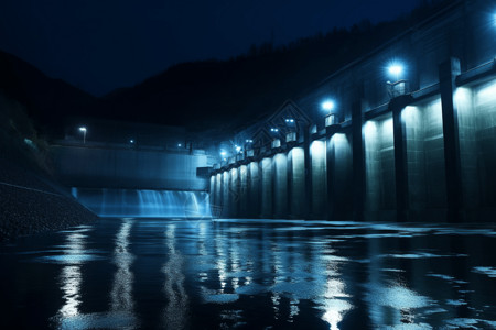 水利发电厂背景图片