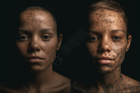 皮肤状况皮肤治疗前后对比图背景