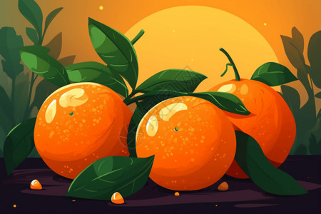 水果橘子背景图片