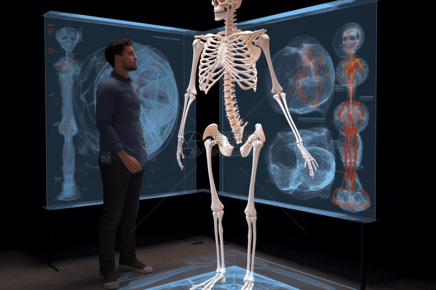 人体的骨骼图片