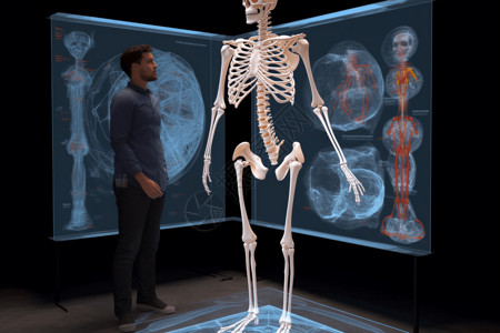 人体的骨骼背景图片