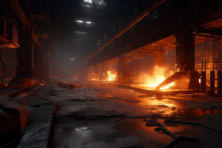铸造厂的环境背景图片