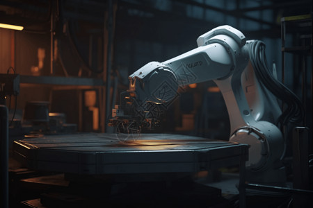 工厂智能化工厂机器手臂背景