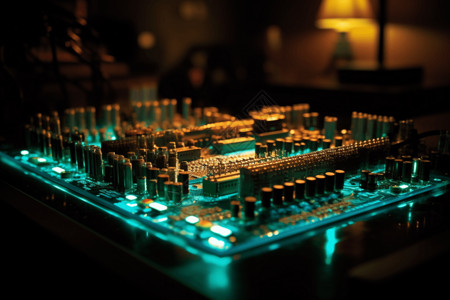 绿色发光二极管发光电子芯片零件设计图片