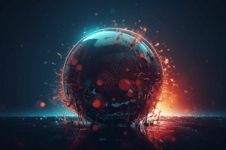科幻能量球背景图片