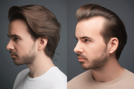 男性植发前后对比图高清图片