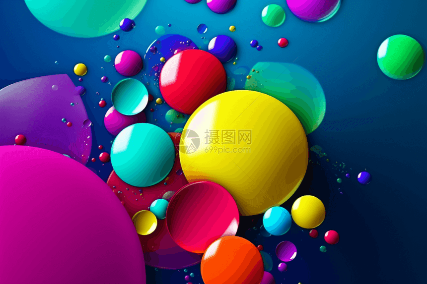 彩色气泡背景图片