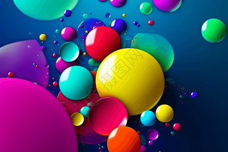 彩色气泡背景背景图片
