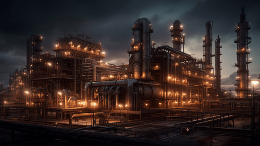 工业化工厂图图片