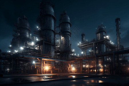 化工厂夜景设计图片