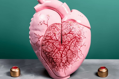 粉色陶瓷人类心脏图片