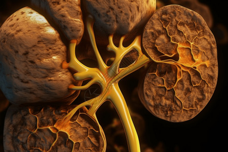 疾病科普肾上腺3D效果图设计图片