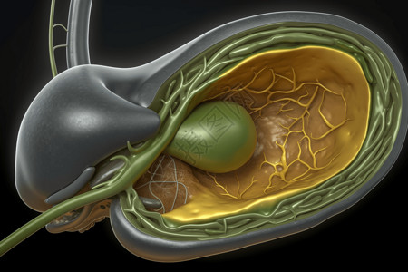 胆囊的内部结构背景图片