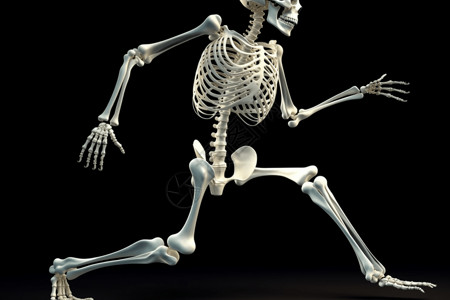 人体骨骼系统的3D模型图片