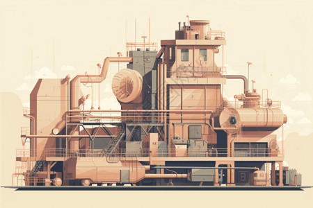 工厂建筑平面插图图片