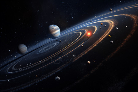 太阳系的视觉游览高清图片