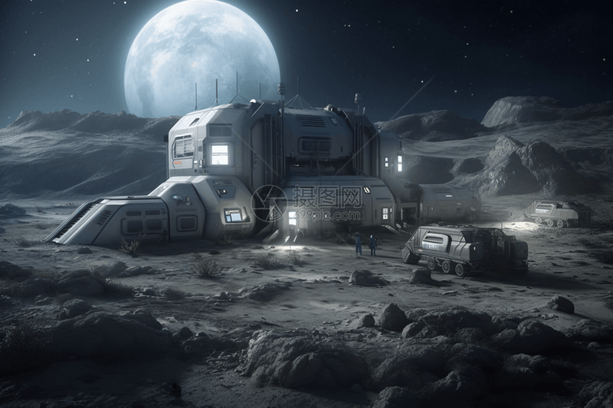 探索月球人类定居点图片