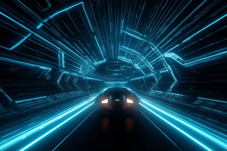 隧道高清素材速度快的宇宙飞船背景