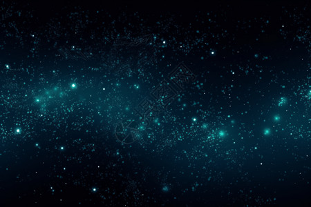 蓝色粒子空间夜晚的星空背景