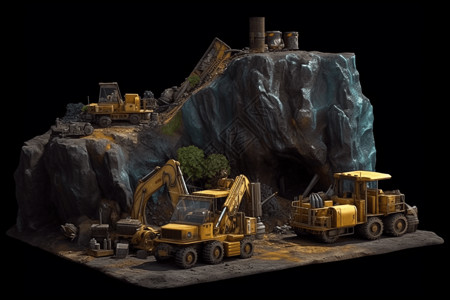 采矿流程流程工业高清图片