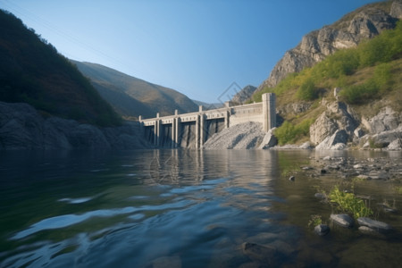 水力发电厂的下游图片