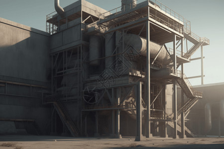 木炭生产工厂背景图片