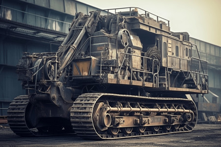 巨型煤矿采集机械高清图片