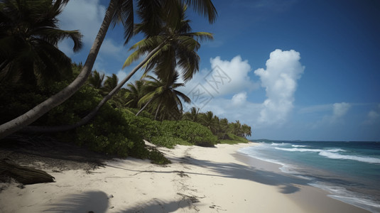 热带宁静海滩背景图片