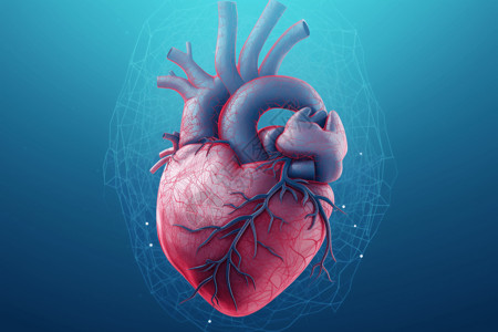 健康的心脏概念图背景图片