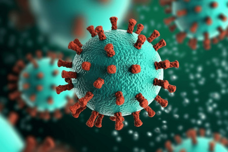 3d医学新冠麻疹病毒细节背景背景图片