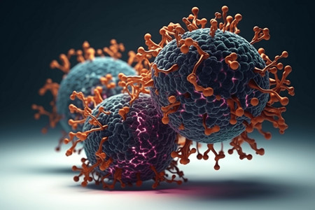 分裂的癌细胞3d插图设计图片