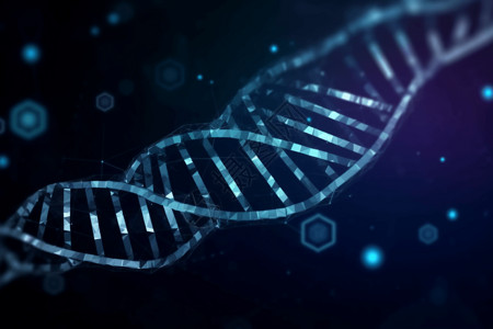 蓝色科技基因链背景背景图片