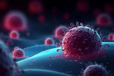 纳米背景癌细胞展示设计图片