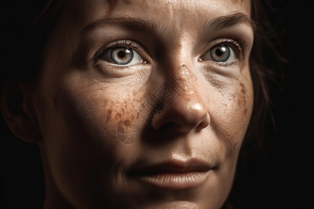 面部烧伤的女性背景图片