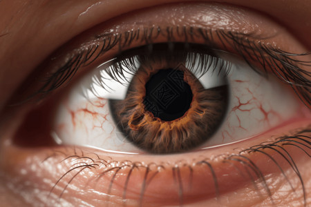 人体眼睑和泪管的特写高清图片