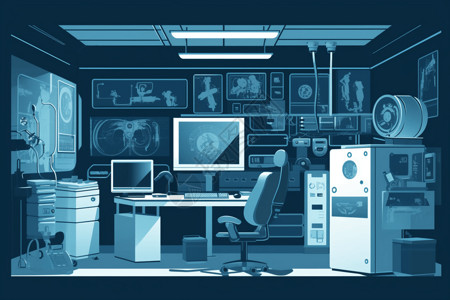 放射学实验室mg科普动画背景图片