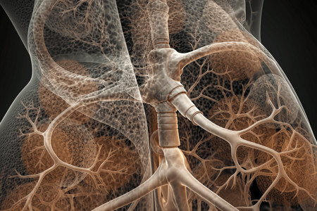 抽象肺部器官肺动脉高清图片