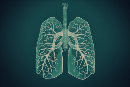 肺器官插画血管概念高清图片