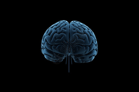 蓝色大脑概念图背景图片