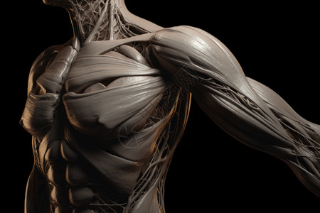 肌肉分布男性肌肉结构设计图片