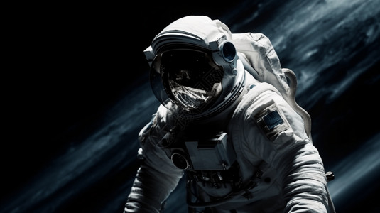 宇航员在太空行走图片